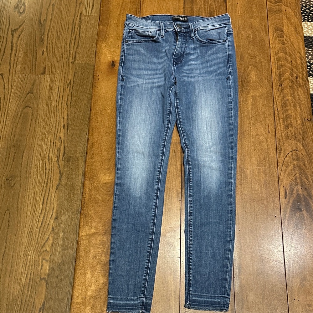 Express Women's Classic Blue Skinny Ankle Legging Mid Rise Jeans “Size 00”